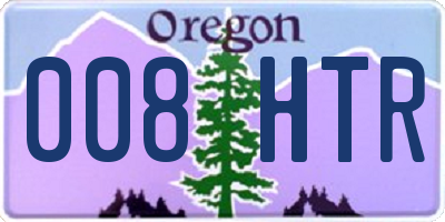 OR license plate 008HTR