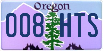 OR license plate 008HTS