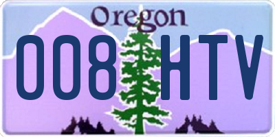 OR license plate 008HTV