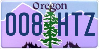 OR license plate 008HTZ
