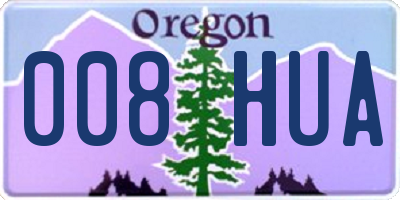 OR license plate 008HUA