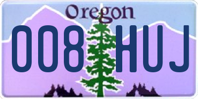 OR license plate 008HUJ