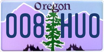 OR license plate 008HUO