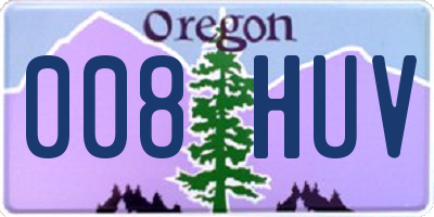 OR license plate 008HUV