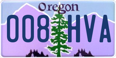 OR license plate 008HVA