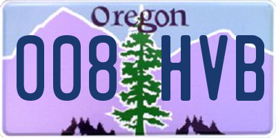 OR license plate 008HVB