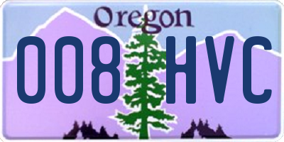 OR license plate 008HVC
