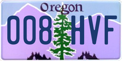 OR license plate 008HVF