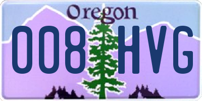 OR license plate 008HVG