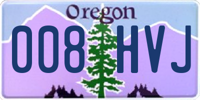 OR license plate 008HVJ
