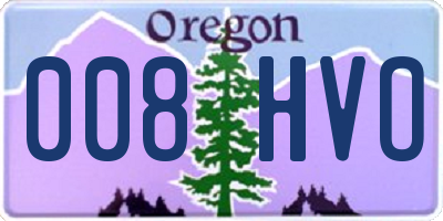 OR license plate 008HVO