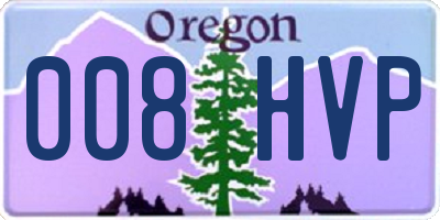 OR license plate 008HVP
