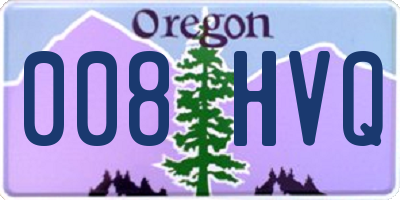 OR license plate 008HVQ