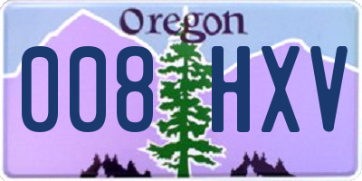 OR license plate 008HXV