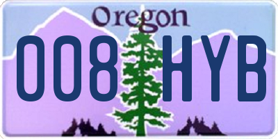 OR license plate 008HYB