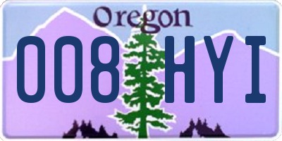 OR license plate 008HYI