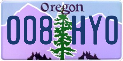 OR license plate 008HYO