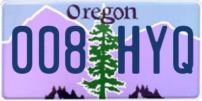 OR license plate 008HYQ