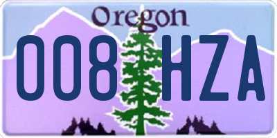 OR license plate 008HZA