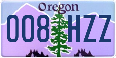 OR license plate 008HZZ