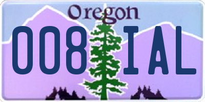 OR license plate 008IAL