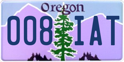 OR license plate 008IAT