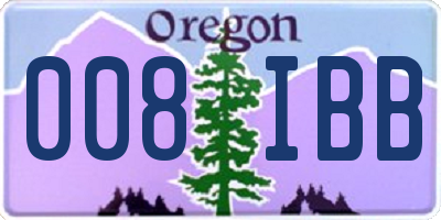 OR license plate 008IBB