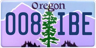 OR license plate 008IBE