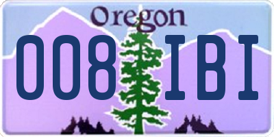 OR license plate 008IBI