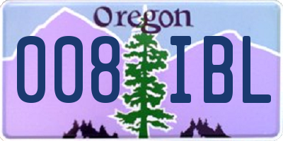 OR license plate 008IBL