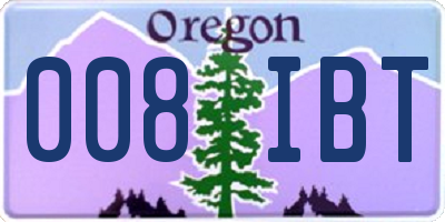 OR license plate 008IBT