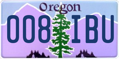 OR license plate 008IBU