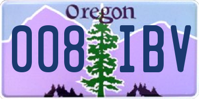 OR license plate 008IBV