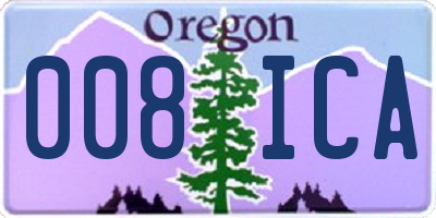 OR license plate 008ICA