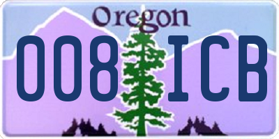 OR license plate 008ICB