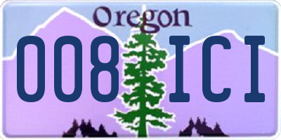 OR license plate 008ICI