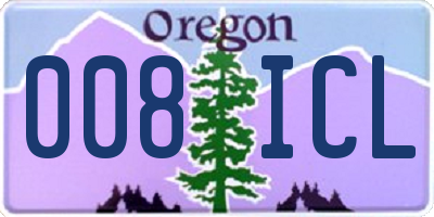 OR license plate 008ICL