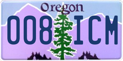 OR license plate 008ICM
