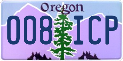 OR license plate 008ICP