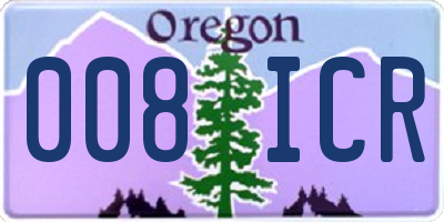 OR license plate 008ICR