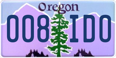 OR license plate 008IDO