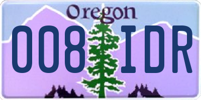 OR license plate 008IDR