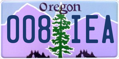 OR license plate 008IEA
