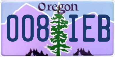 OR license plate 008IEB