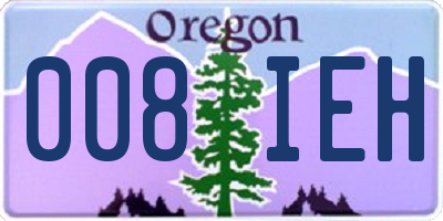 OR license plate 008IEH