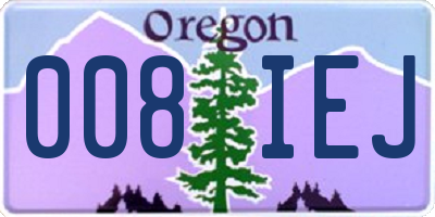 OR license plate 008IEJ