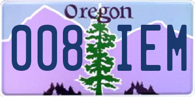 OR license plate 008IEM