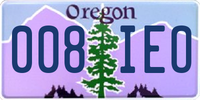 OR license plate 008IEO