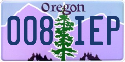 OR license plate 008IEP