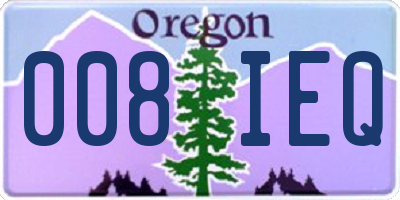 OR license plate 008IEQ